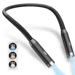 YOUPIN Neck Reading Light Book Lights Reading in Bed Bendable Long Lasting Portable USB Rechargeable Novelty Flexible LED Light