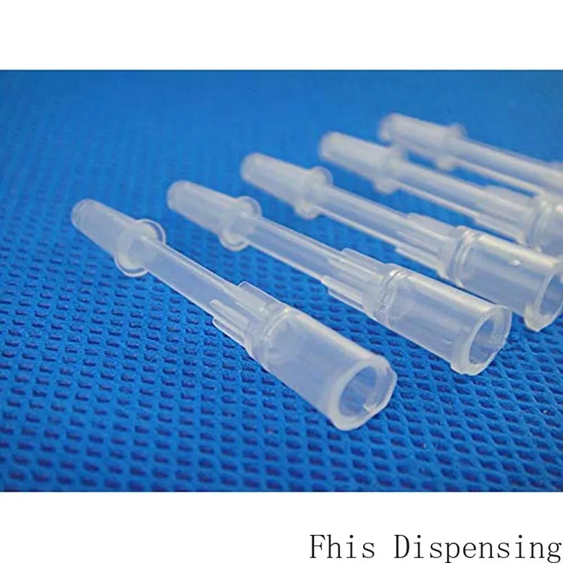 Plastic Tips Cap Syringe Dispensing Tip Cones Protective Sleeve Jacket Pack of 50