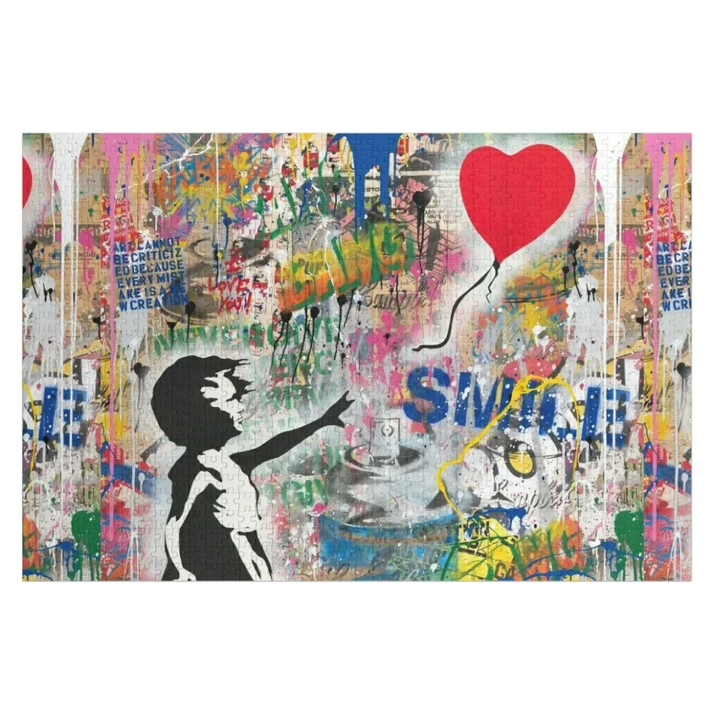 

Balloon Girl Street Art Mashup Jigsaw Puzzle Scale Motors Wooden Jigsaws For Adults Puzzle