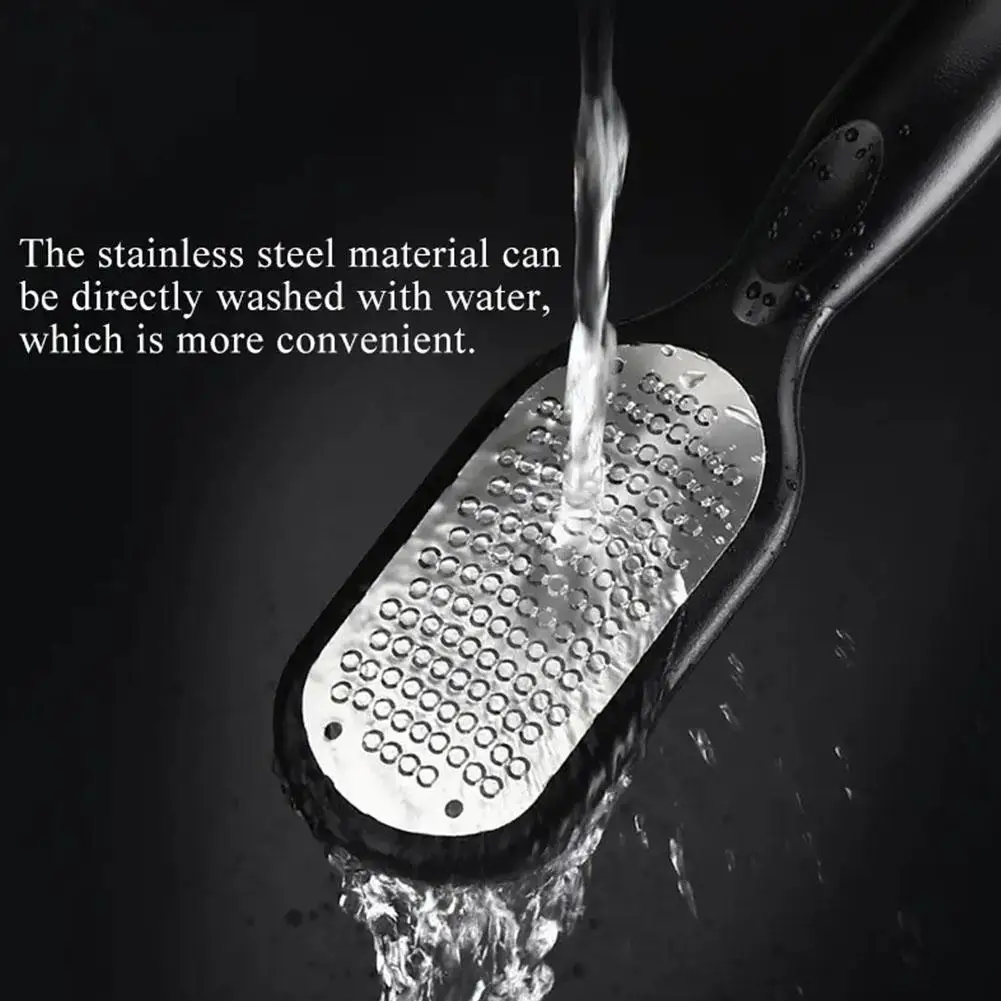 Portable Foot Scrubber Stainless Steel Callus Remover Foot File Scraper Foot File  With Lid Heel Scraper Dead Skin Remove