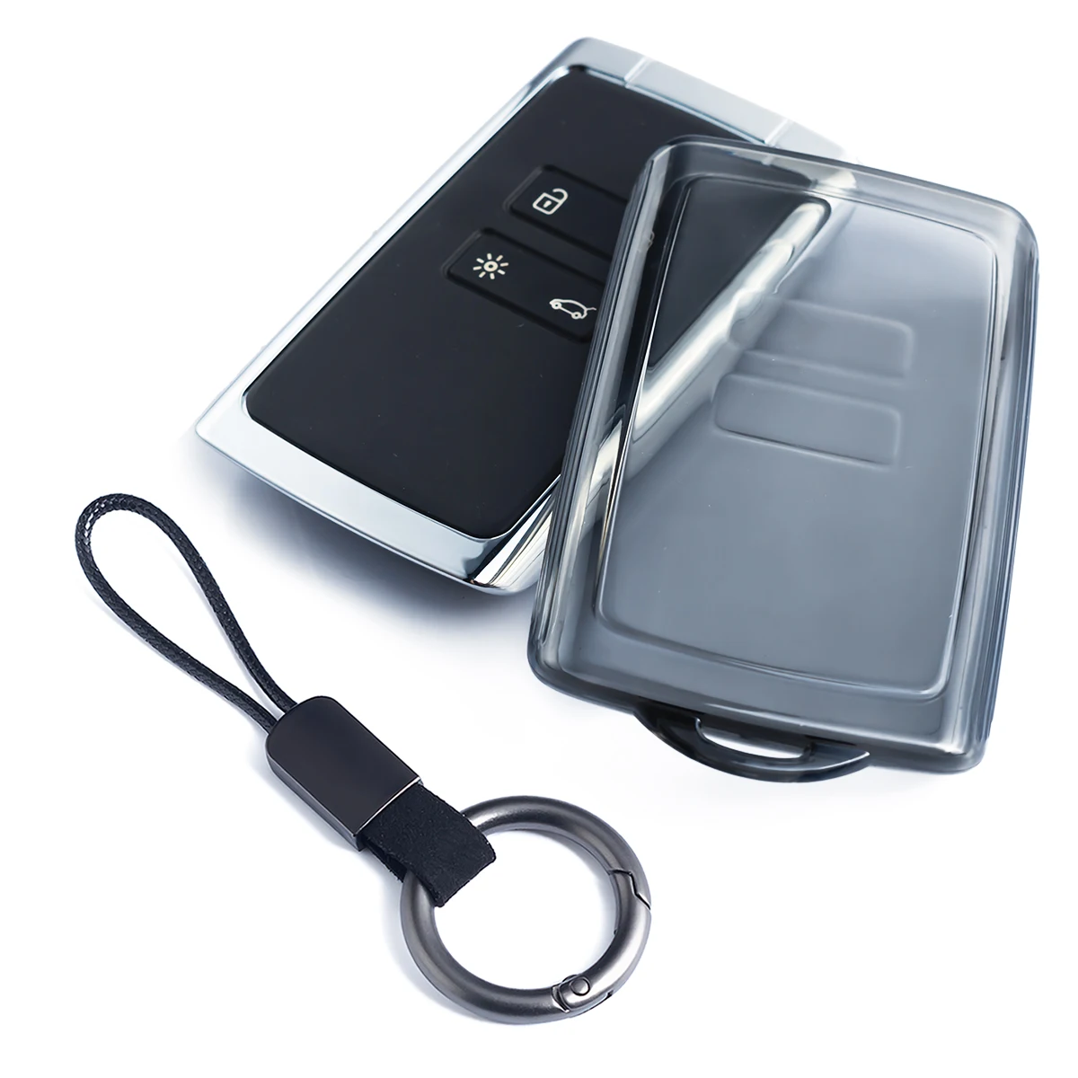 Funda delgada para llave de coche, llavero para Renault Captur Clio Arkana XM3 Kiger Austral Megane Koleos QM6 Kadjar Espace Scenic