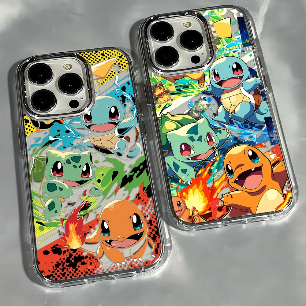 Original Pokemons Starters Phone Case for Samsung Galaxy S26 S25 S24 S23 S22 Note20 FE Ultra Edge Plus 4G 5G Transparent Soft
