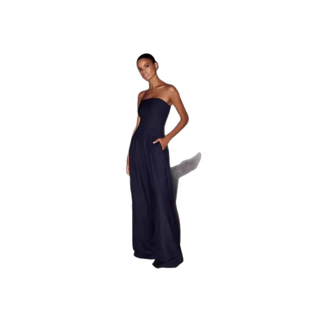 

Cross-border foreign trade, independent station women's clothing, casual backless slim fit, temperament jumpsuit cw15521