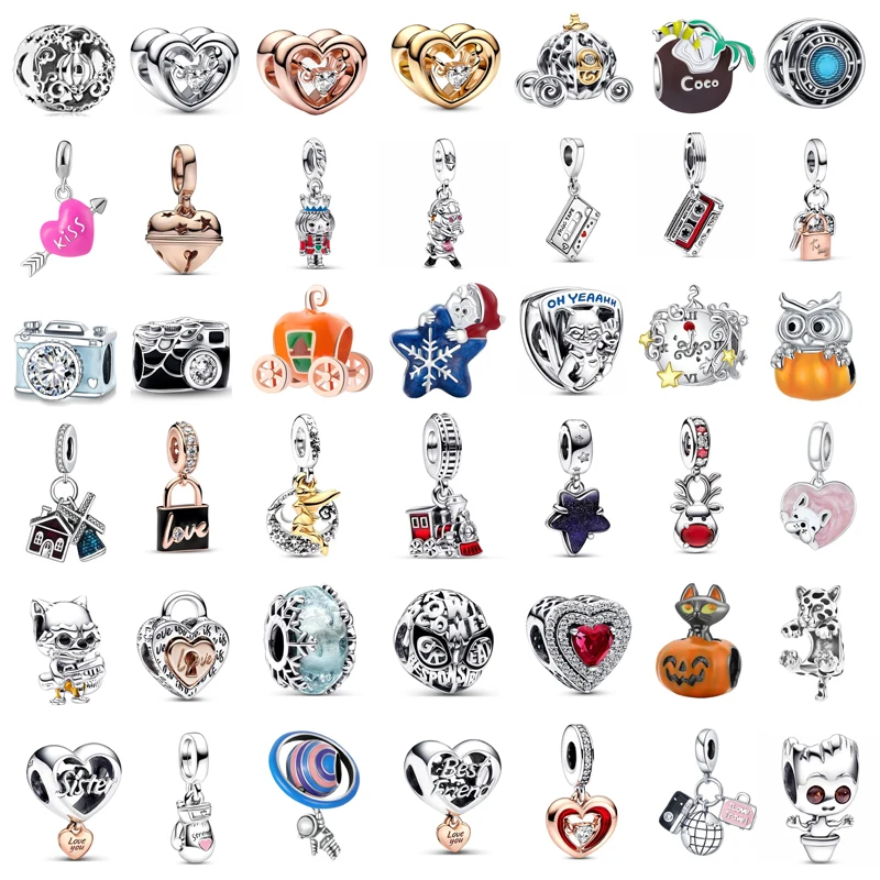 New Fashionable Charm Original Camera Pumpkin Carriage Star Beads Suitable for the original Pandora Lady Bracelet Jewelry Gift