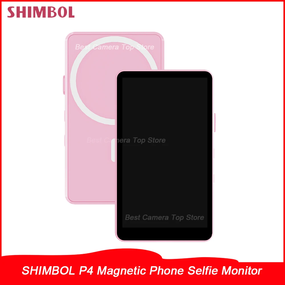 SHIMBOL P4 Magnetic Selfie Monitor HD Screen for Smartphone Rear Camera One-Tap Attach Compatible with iPhone/Android