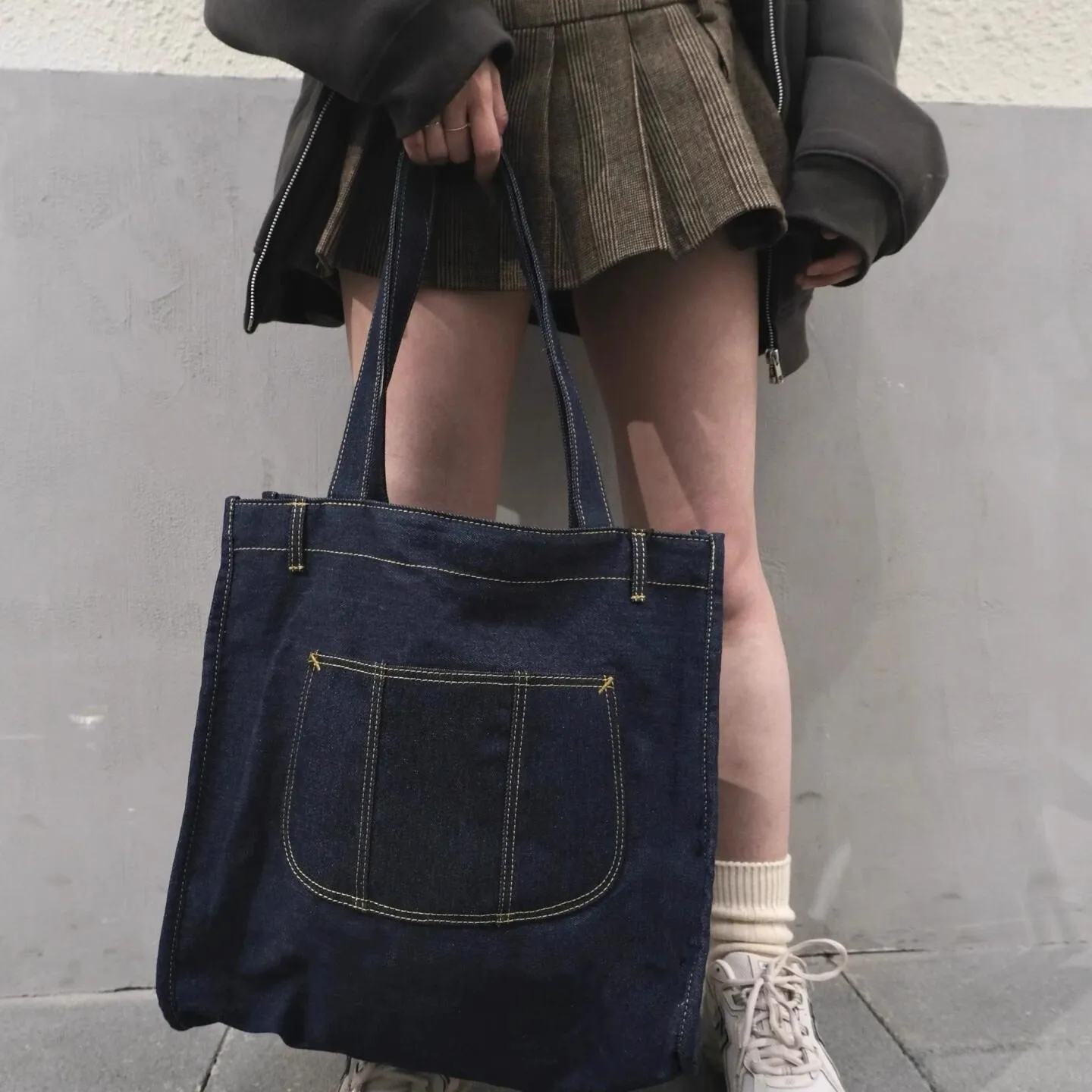 

Korean Style Large Capacity Denim Tote Bag Casual Women's Shoulder Bag Fashionable 2026 Design for Everyday Use