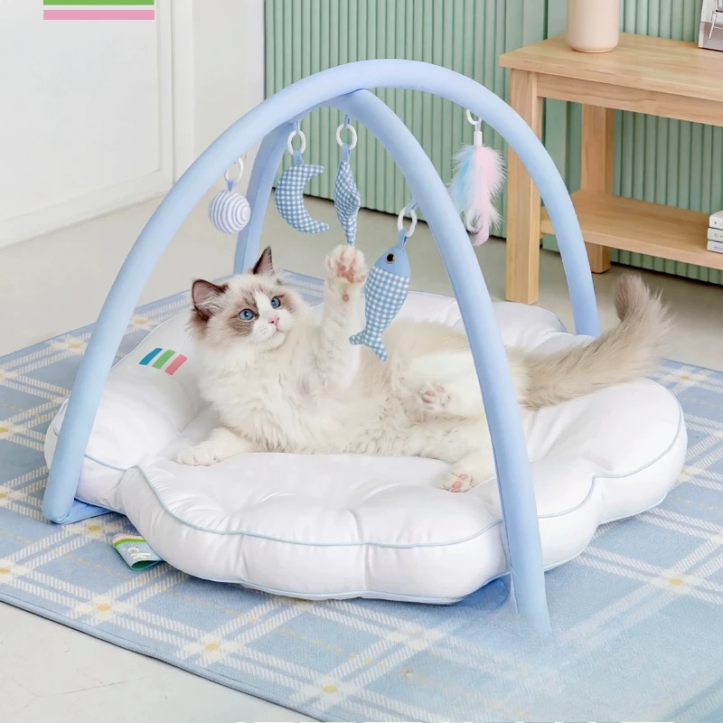 Summer Cooling Cat Bed, Skin-Friendly Breathable Mat for Cats, Scratch-Resistant Durable Pet Sleeping Pad for Indoor Use