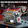 MOC Technik Electrically Driven V8 Engine Model Car Building Blocks Set Creative Educational Toys Christmas Adultd Gifts 4
