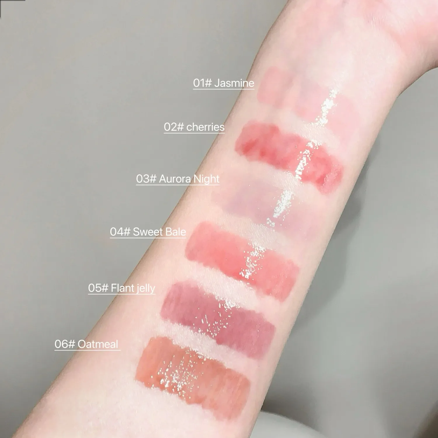 SHAQINUO Water-Based Lip Gloss Moisturizing Tinted Lip Balm แต่งหน้าจี้ลิปกลอส