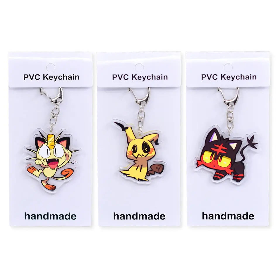 Pokemon Pendant Pikachu Peripheral Pendant Pokemon Keychain Anime Acrylic Key Chain Bag Pendant