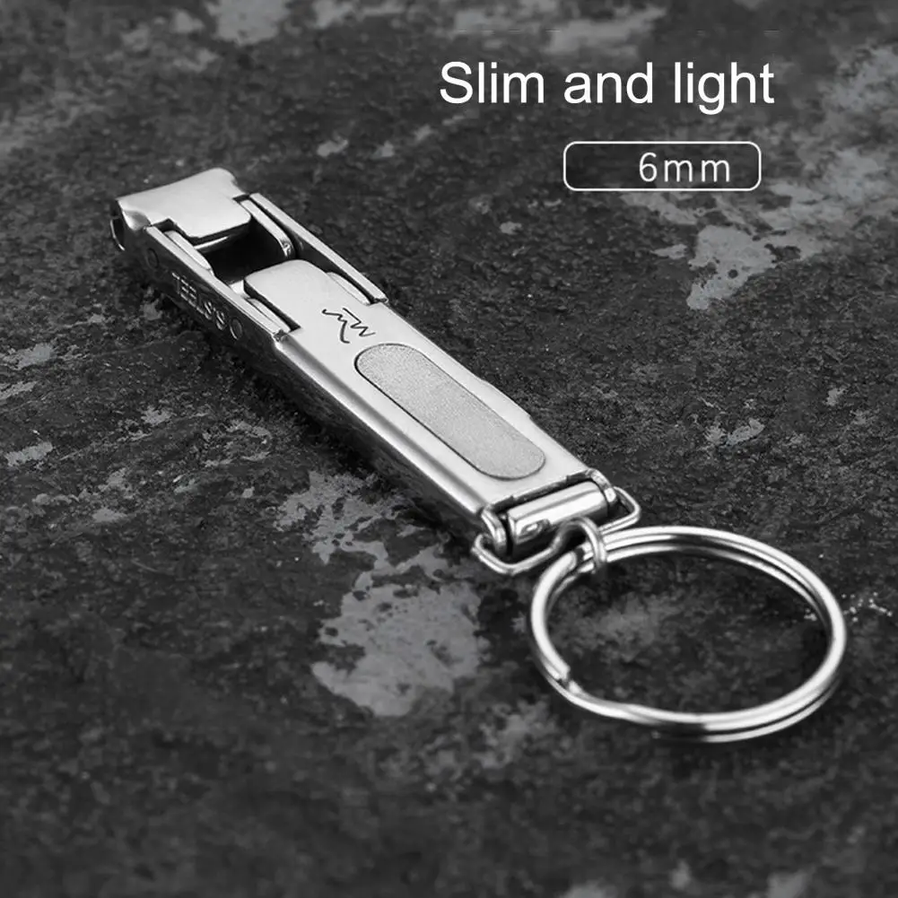 Nail Trimmer  Detachable Lifting Ring   Folding Nail Clippers Super Thin Nail Clipper with Keychain