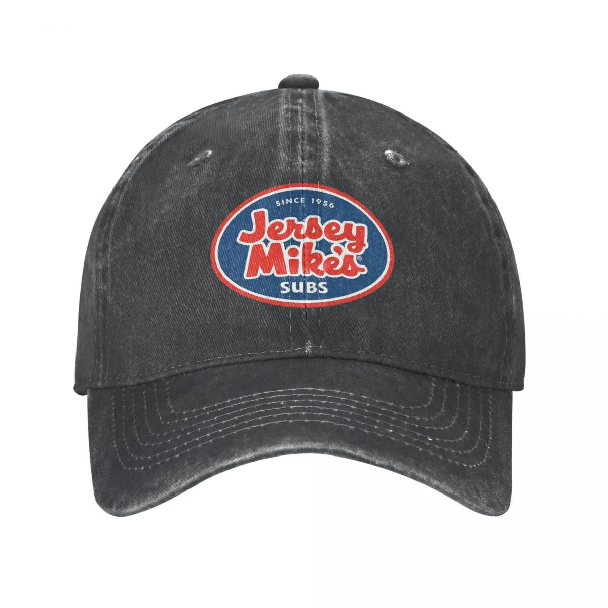 

Design Jersey Mike's Restaurant Logo Baseball Caps Fashion Washed Denim Hats Outdoor Adjustable Casquette Baseball Cowboy Hat