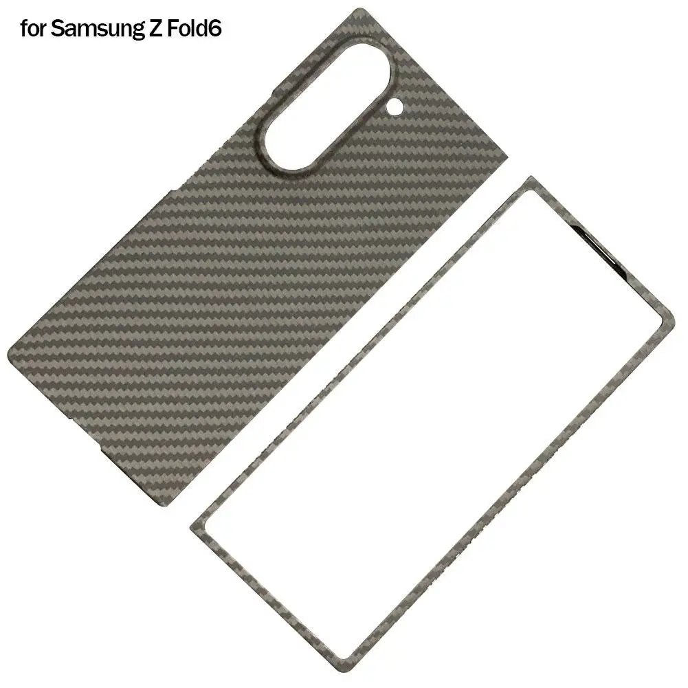 Imagem -06 - Fibra de Carbono Real para Samsung Galaxy z Fold Proteção Ultra Fina Tampa de Fibra de Aramida para Galaxy z Fold6 Case de