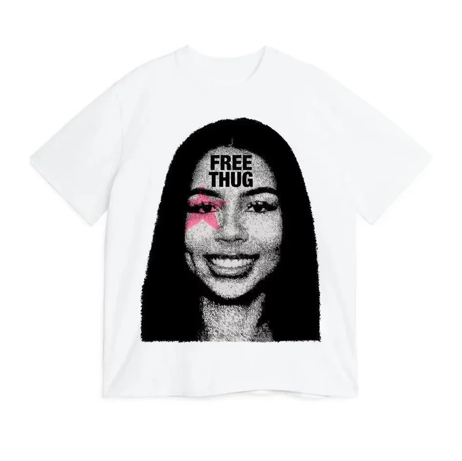 Camiseta de mujer Mariah The Scientist Free Thug rapero estrella moda Camiseta de algodón camisetas de manga corta ropa de cuello redondo