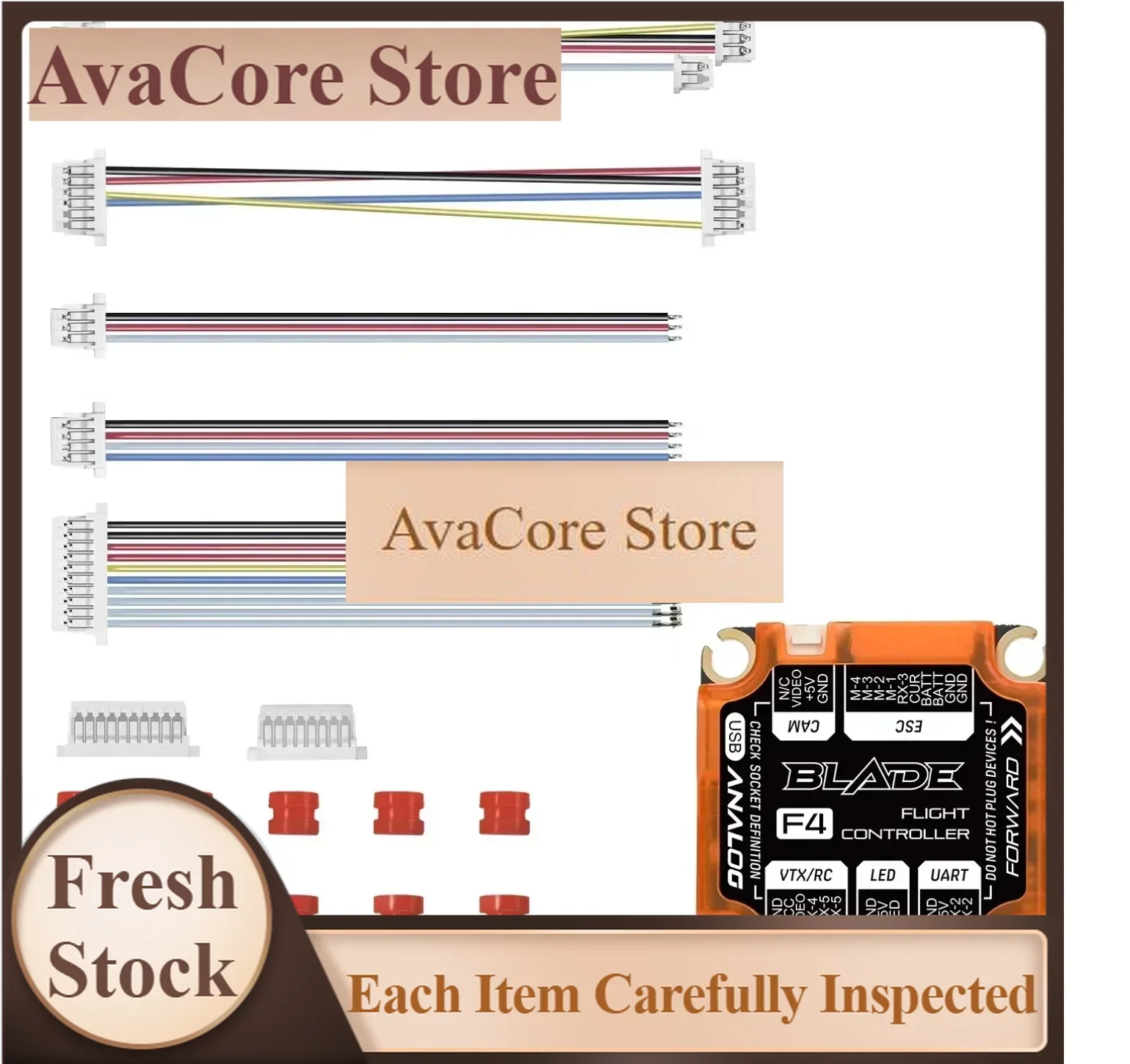 AvaCoreRUSHFPV  New RUSH BLADE F405 Stack F405 Flight Controller with 50A Sport F4 ESC 128K for RC FPV Freestyle Drone