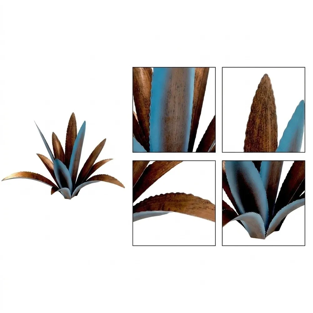Artistic Metal Agave Decoration for Garden Art for sculpture for Outdoor Spaces Securely Anchored and Low Maintenance