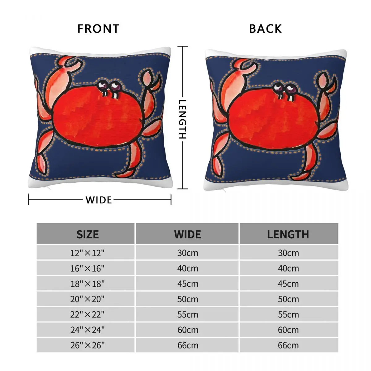 Stitch Crab Analog Pillowcase Polyester Linen Velvet Printed Zip Decor Pillow Case Sofa Seater Cushion Cover