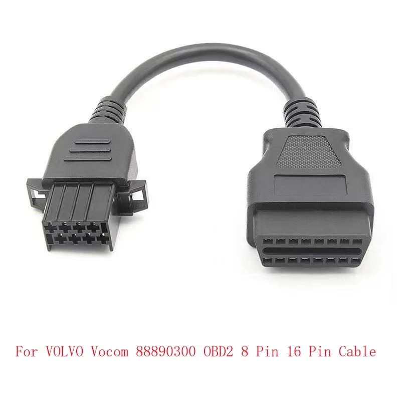 For VOLVO Vocom 88890300 OBD2 8 Pin 16 Pin Cable For Volvo 8pin Truck Heavy Duty OBD Adapter Connectors OBD 2 OBDII Scanner