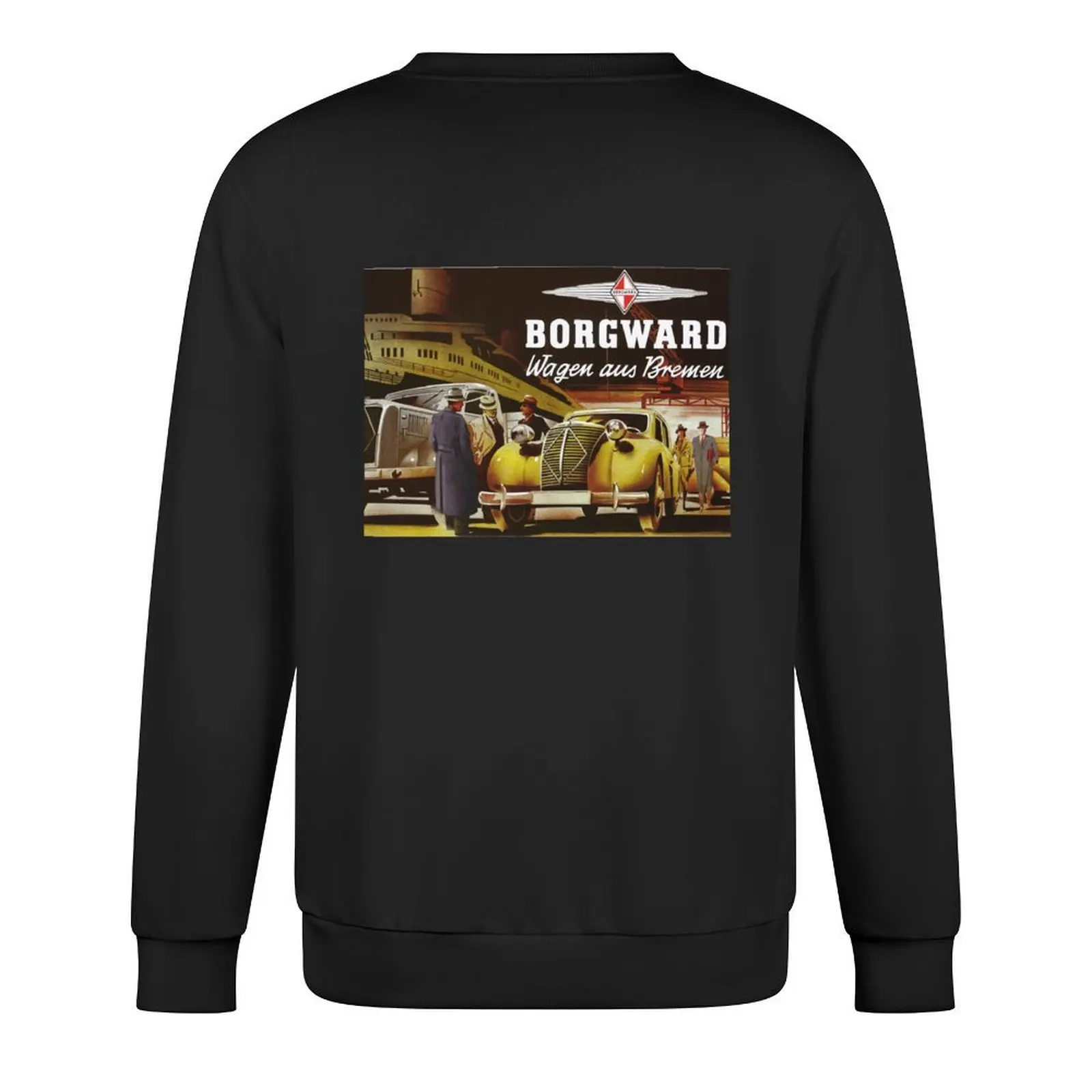 Borgward 1941 إعلان السيارة والشاحنة البلوز ملابس الخريف الرجال ارتداء ملابس أنيمي البلوز الرجال
