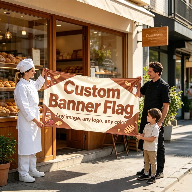 Custom Banners Flags Decorative Major Holidays Delicate Festive Details Catch Public Focus  Extend Market Influence Advertising