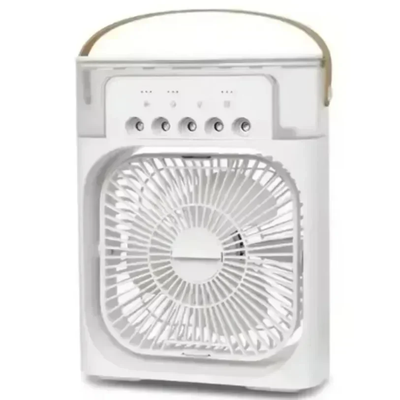 مروحة هوائية صغيرة متعددة الوظائف لسطح المكتب، مروحة رذاذ بخمسة فتحات، مبرد هواء صامت، مروحة تبريد عملية محمولة