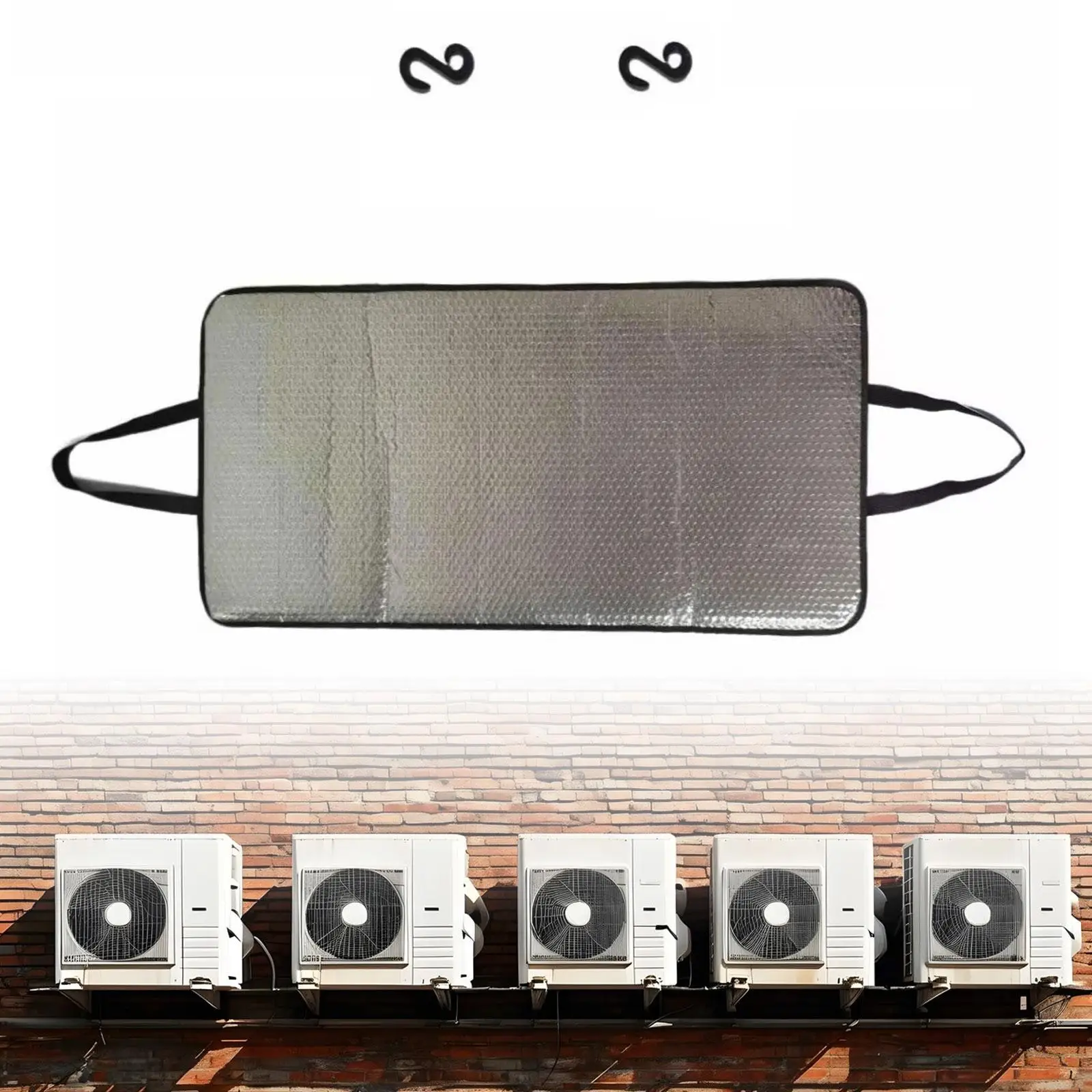 

Heat Insulation Outdoor Unit Panel Dustproof Cover Air Conditioner Protection Aluminum Film for Apartment Bedroom Living Room