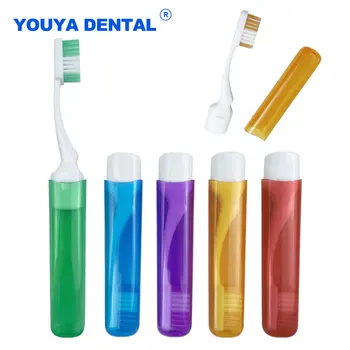 Zusammenklappbare Zahnbürste, tragbar, superweiche Borsten, Reisezahnbürste, Hygiene, faltbar, Unisex, Mundpflege, Reinigung, Zahnbürste