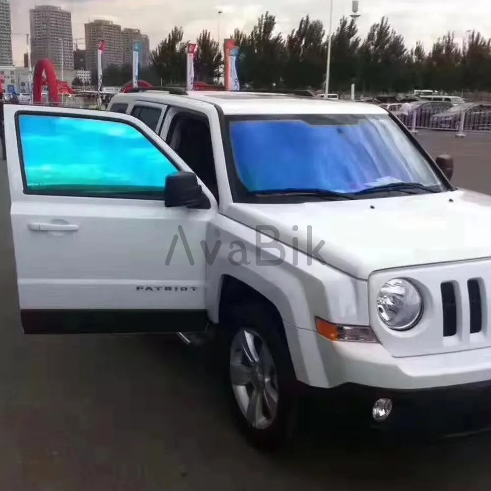 Auto Side Window Sun Block Foil VLT 60% Blue Purple Chameleon Car Side Windscreen Tint Film Color Change Solar Sticker Reject UV