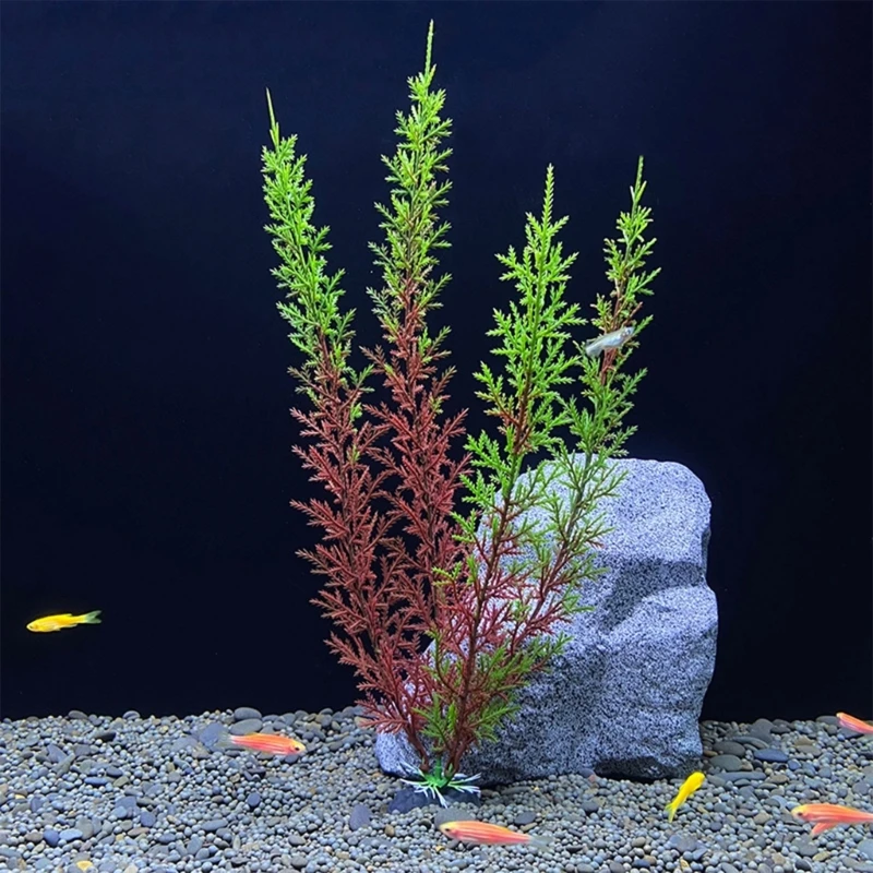 ตกแต่งตู้ปลาพืชน้ำประดิษฐ์หญ้าน้ำประดิษฐ์สำหรับ FishTank Drop Ship