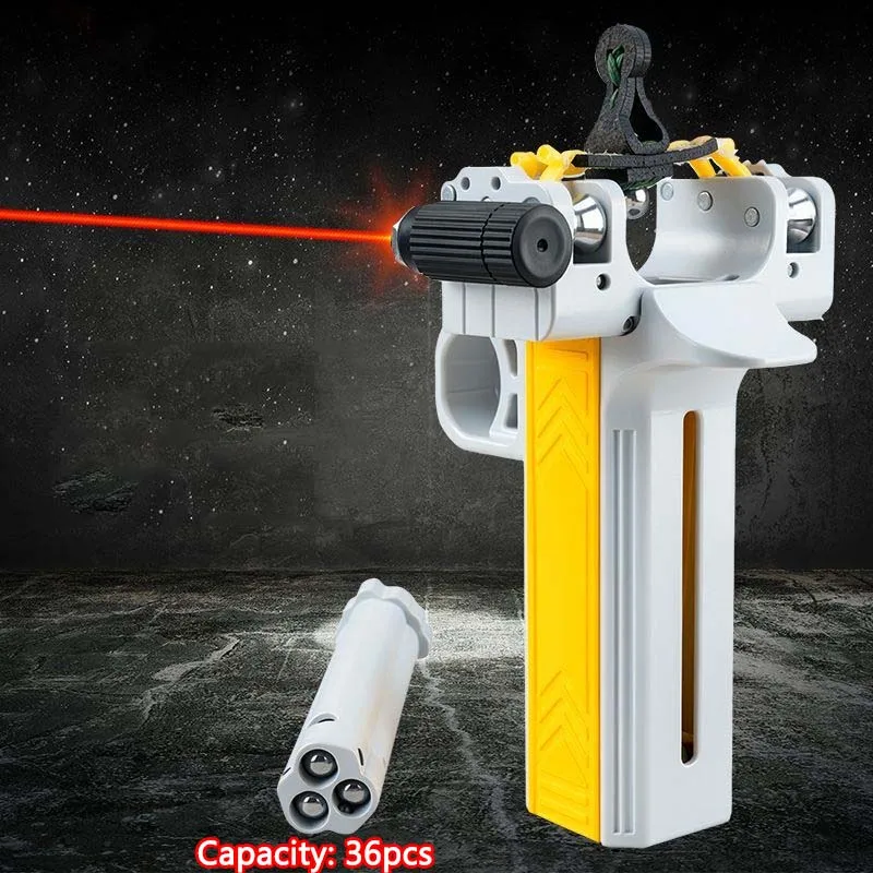1PC Outdoor Portable EDC Large Capacity Automatic Loading Magnetic Suction Rubber Band Rapid Shooting Camping Shooting Tool