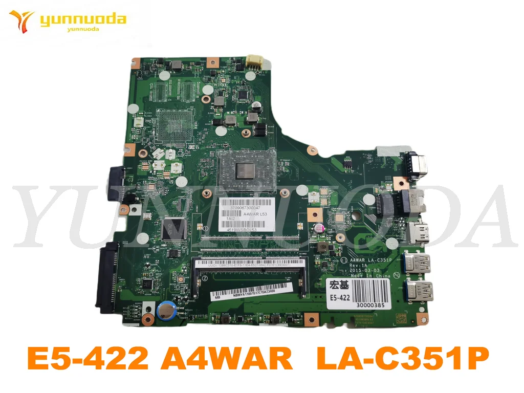 Original for ACER E5-422 Laptop  motherboard A4-7210  A4WAR  LA-C351P  NBMYA11001 tested good free shipping