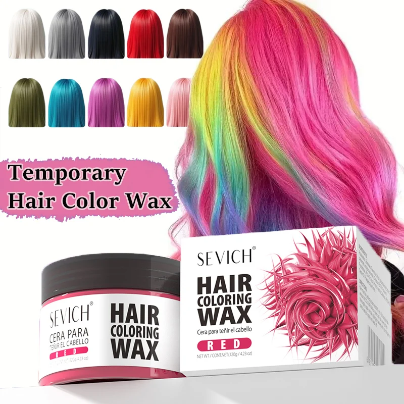 

Hair Colors Wax Temporary Hairs Dyed Mud Molding Paste Hairs Dye Wax Long Lasting Mud Styling 10 Color Easy Wash Coloring Cream