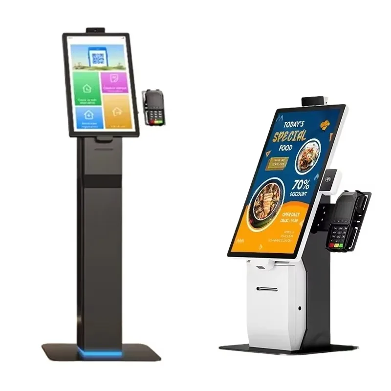 15.6 21.5 Inch Custom Self Ordering Machine Modularization Pos NFC Printer QR Scanning Self Service Kiosk for Restaurants Hotel