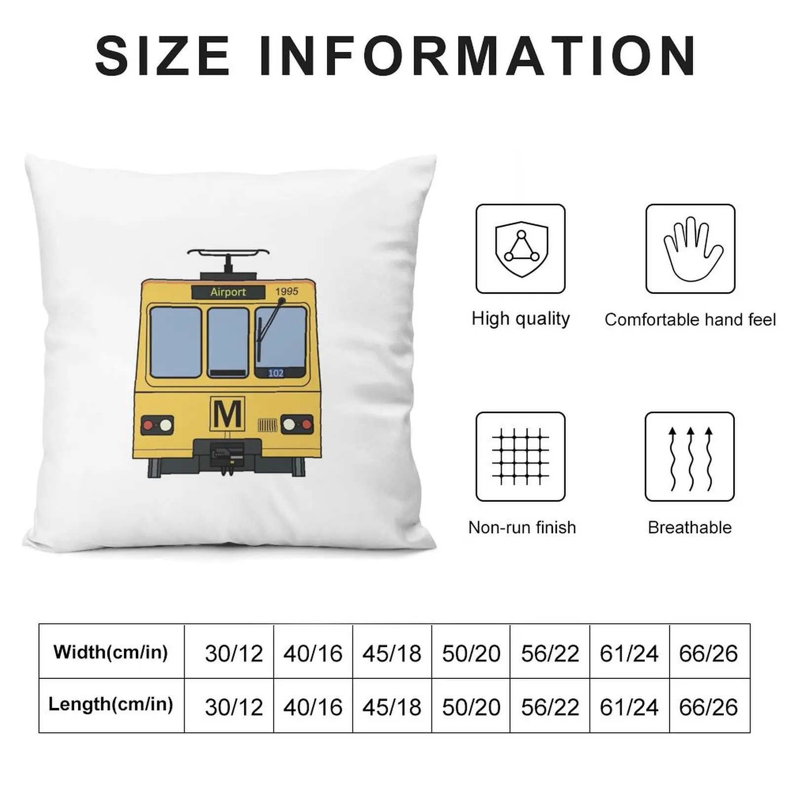 Tyne and Wear Metro (1995) Throw Pillow Decorative Sofa Cushions Christmas Covers pillow