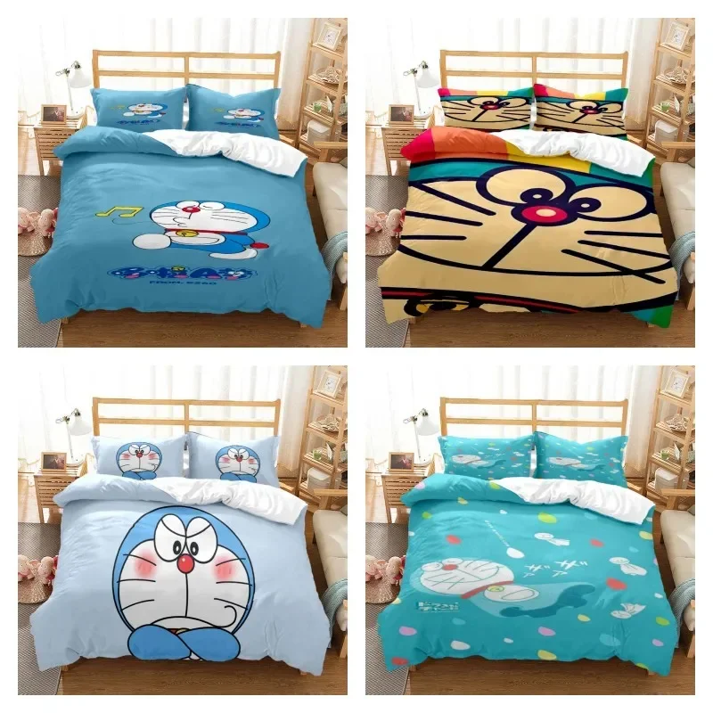 

Blue Cat Digital Printing Polyester Bedding Set for Girls and Boys Bedding Set for Teenagers Bedding Set Gift