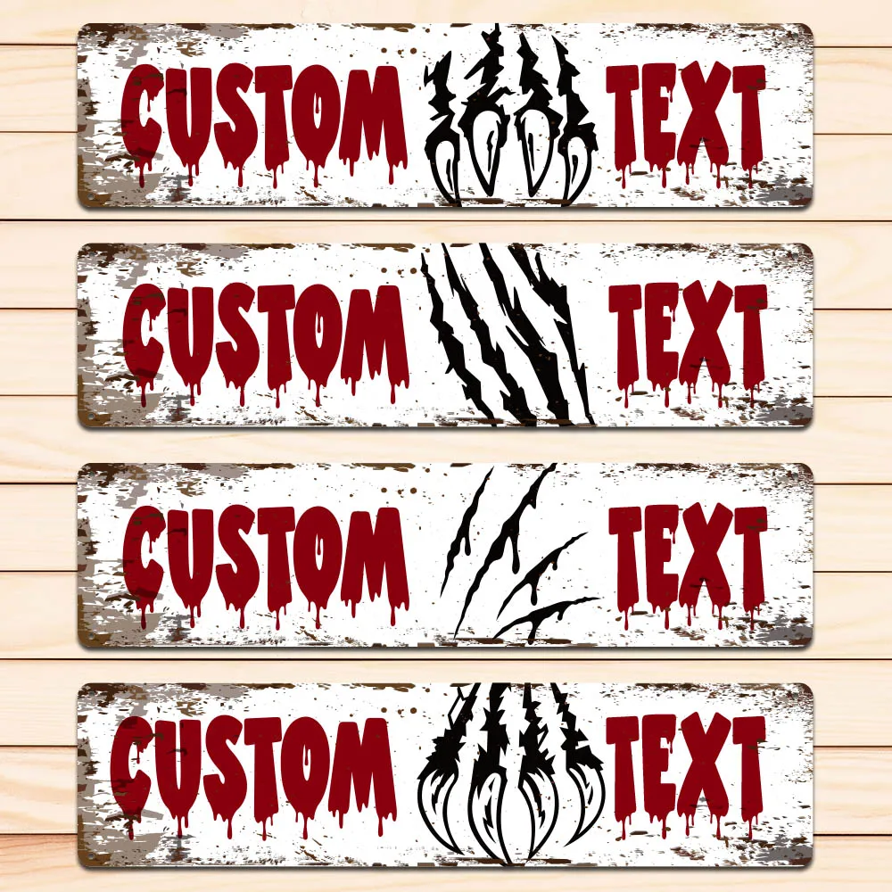 

1pc Personalized Hand scratches Custom Metal Street Personalized Wall Outdoor Funny Street Sign For Bedroom Business Yard Decor