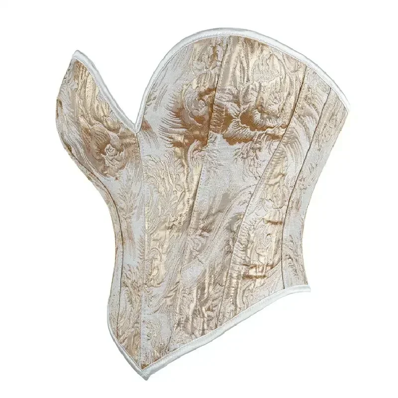 

Модный корсет, укороченный топ, сексуальные женские корсеты и бюстье с цветочным принтом, готическая парча, короткий корсет на торс, золото