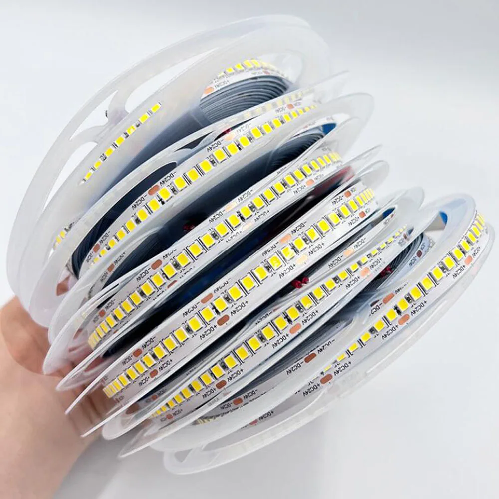 

5m 12V 24v LED Strip 2835 240 leds/m Plated High Brightness Engineering Commercial Strip High Display LED Tape 3000k 4000k 6000k