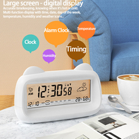 LED Digital Alarm Clock Mini Alarm Clock Suitable for Home Office Bedside Table Kids Bedroom Electronic Clocks Decor Garden