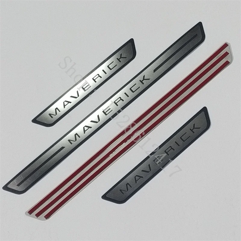 For Ford Maverick 2022~2025 stainless car door sill protector Thresholds car door guard Stickers Accessories door edg guard view 4