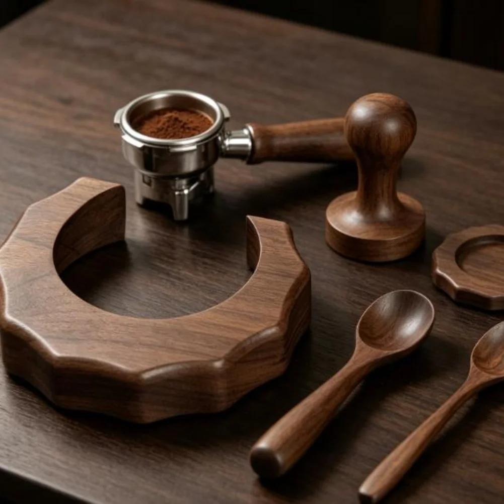 For Espresso Group Head Shield Made of Natural Wood for Effective Heat Isolation in Home and Light Commercial Settings