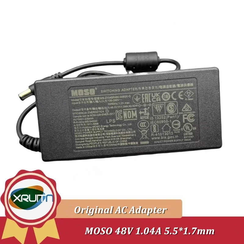 

Original AC Adapter For Hikvision POE Power Supply MOSO 48V 1.04A Charger MS-Z1040R480-048G0-Q MSA-Z1040IS48.0-65W-Q