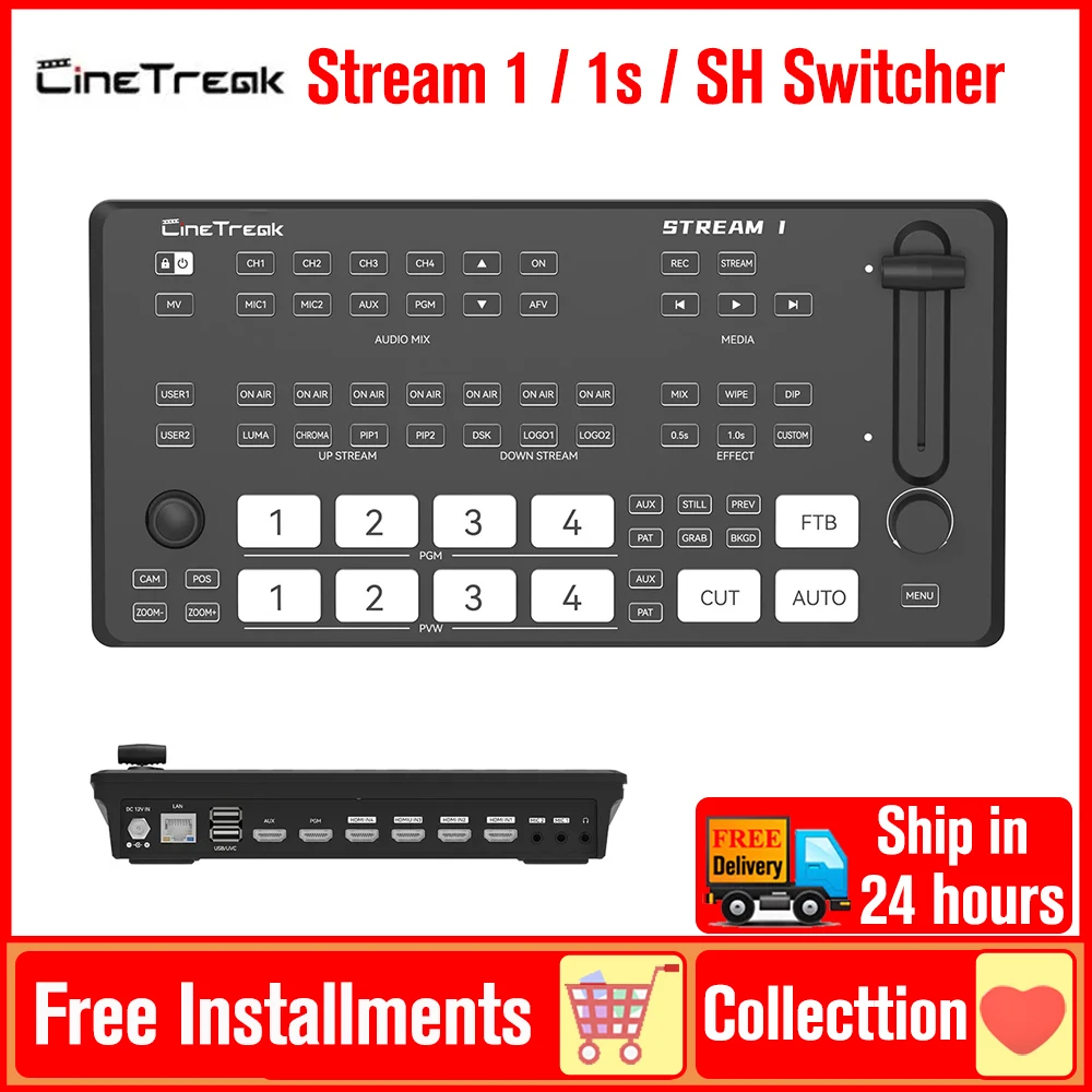 Cinetreak Stream 1 1S SH Video Mixer Switcher Multi Video Switch Controller Switchboard for Live Streaming/Filmmaking w/HDMI/SDI