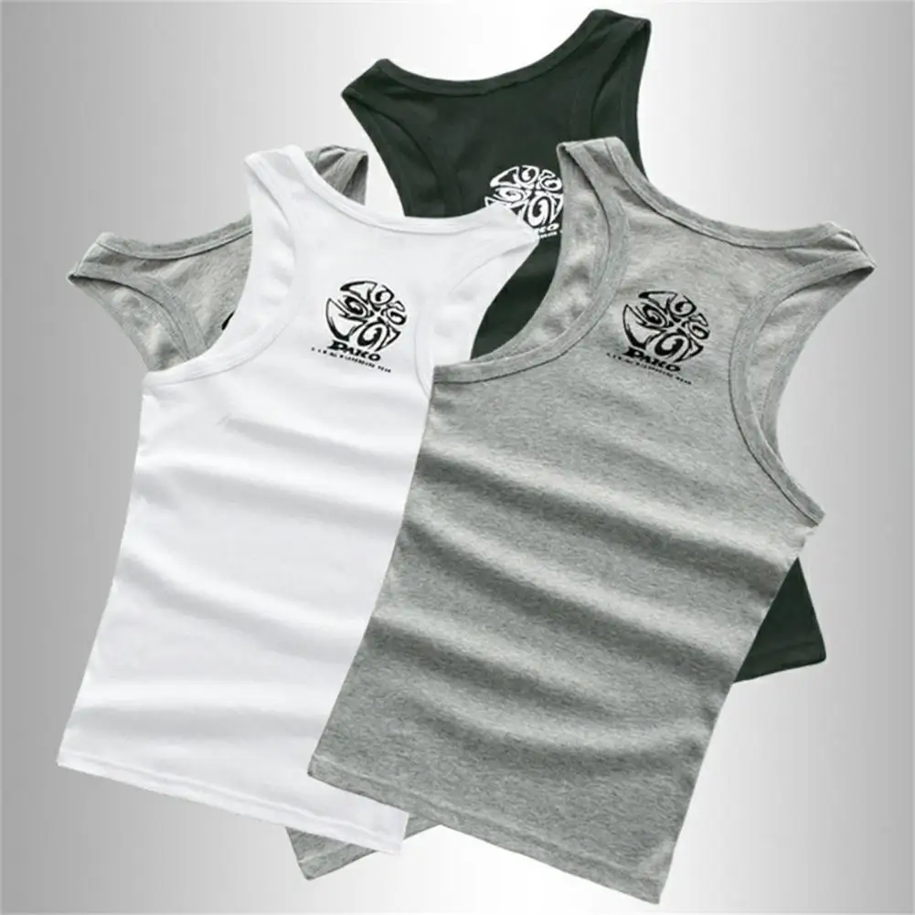 Men Vest Sleeveless Cool Elastic Summer Men Vest Skinny Undershirt Summer Casual Gym Male Vests Top Casual Male Vest Undershirt