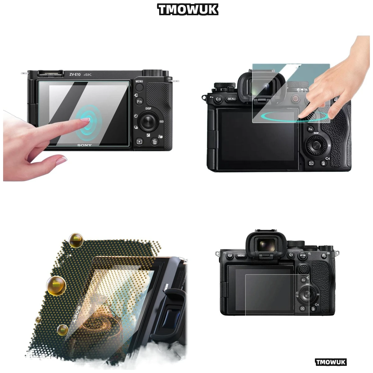 

For Sony FX3 FX30 ZV1 ZV1 - E10 A9 A9II - Shock - Absorbing 9H Tempered Glass Protector