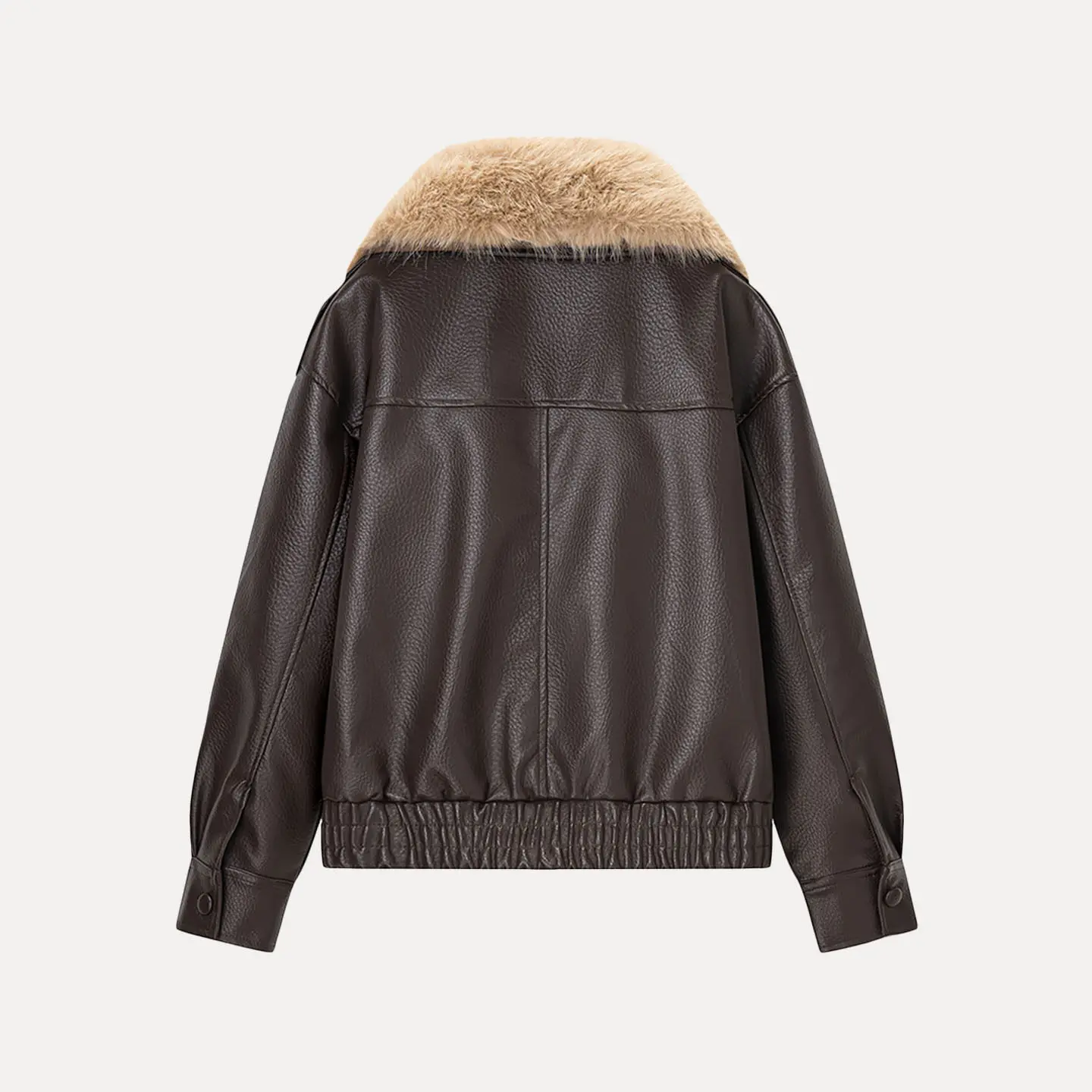 Z Manteau détachable Faionable pour femme Personali Aosphère Commuting Cuir Jaet Long Sve Longueur régulière Hiver