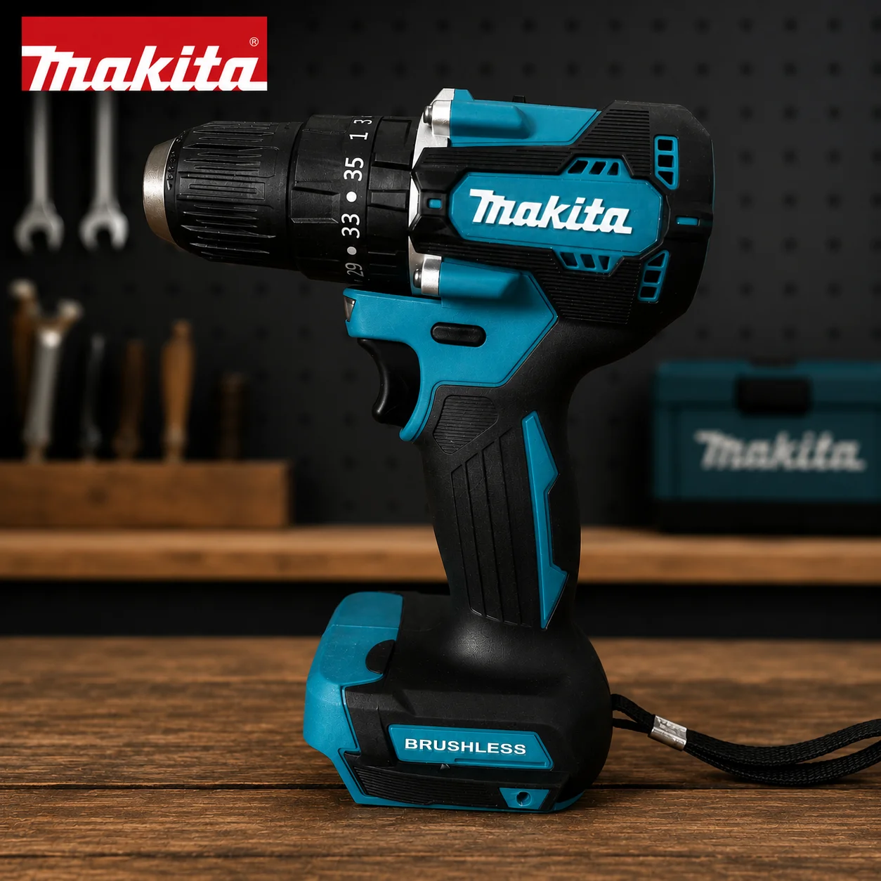 Makita DDF487 Taladro Atornillador Inalámbrico de 10 mm y 18 V, Atornillador de Impacto, Kit de Herramientas Eléctricas Recargables para Reparación de Automóviles