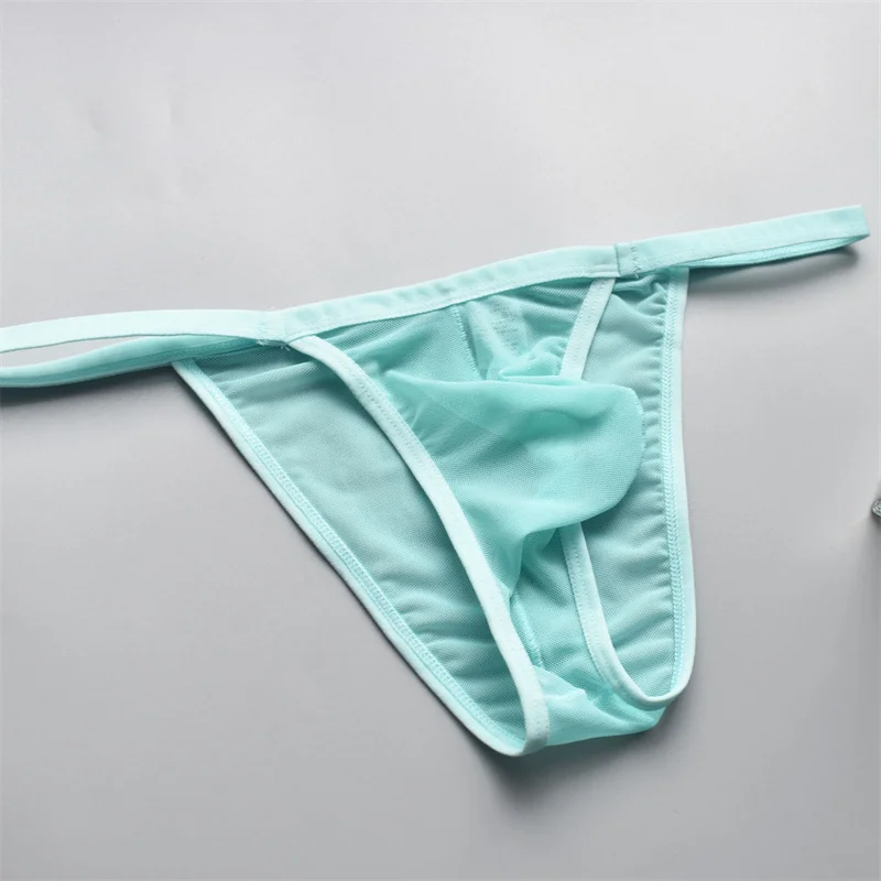 4PCS Sexy Underwear Small Briefs Ultra-thin Seductive Mesh Breathable Perspective Transparent Bikini Men's Sexy Funny Underpants