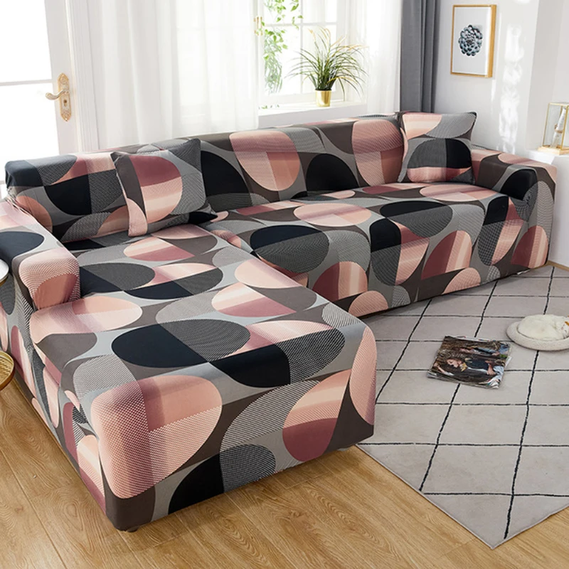 Cover For Living Room Adjustable Geometric sofas Chaise Covers Lounge  Sectional Couch Corner Sofa Slipcover