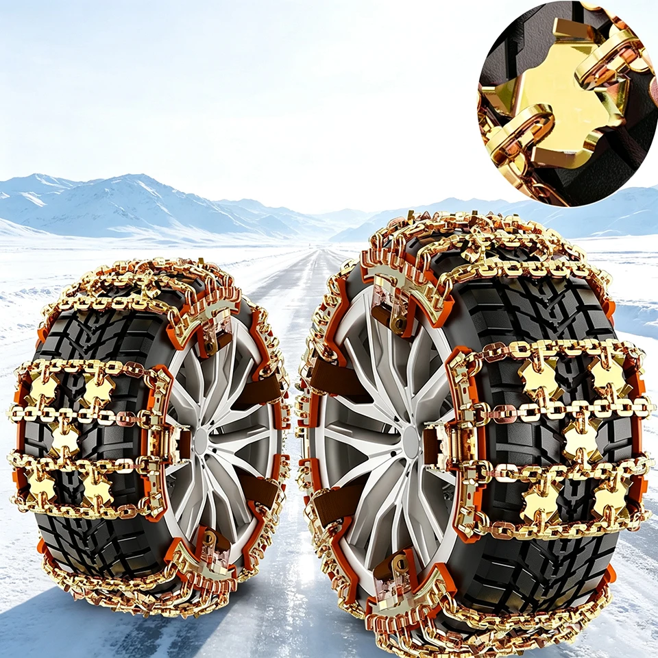 Universal Car Tire Snow Chains Winter Wheel Anti-skid Tyre Cable Belt Emergency Safety Protector for Outdoor Driving